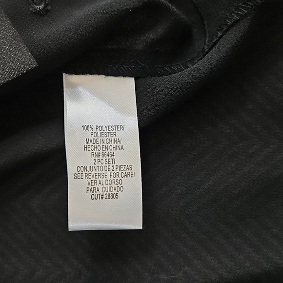 Studio I - Maxi Length 2 Piece Black Dress with Button Up Blouse Size 20W - Picture 12 of 16